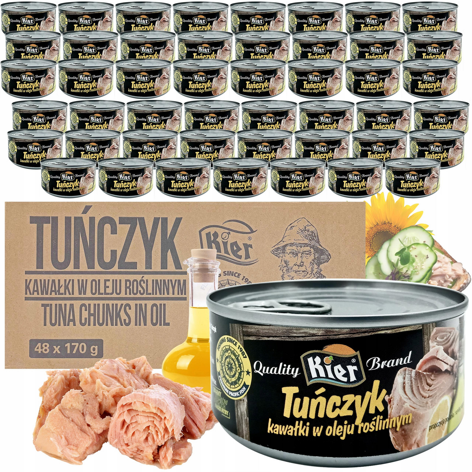 Tuňák V Rostlinném Oleji Kier 170G Karton