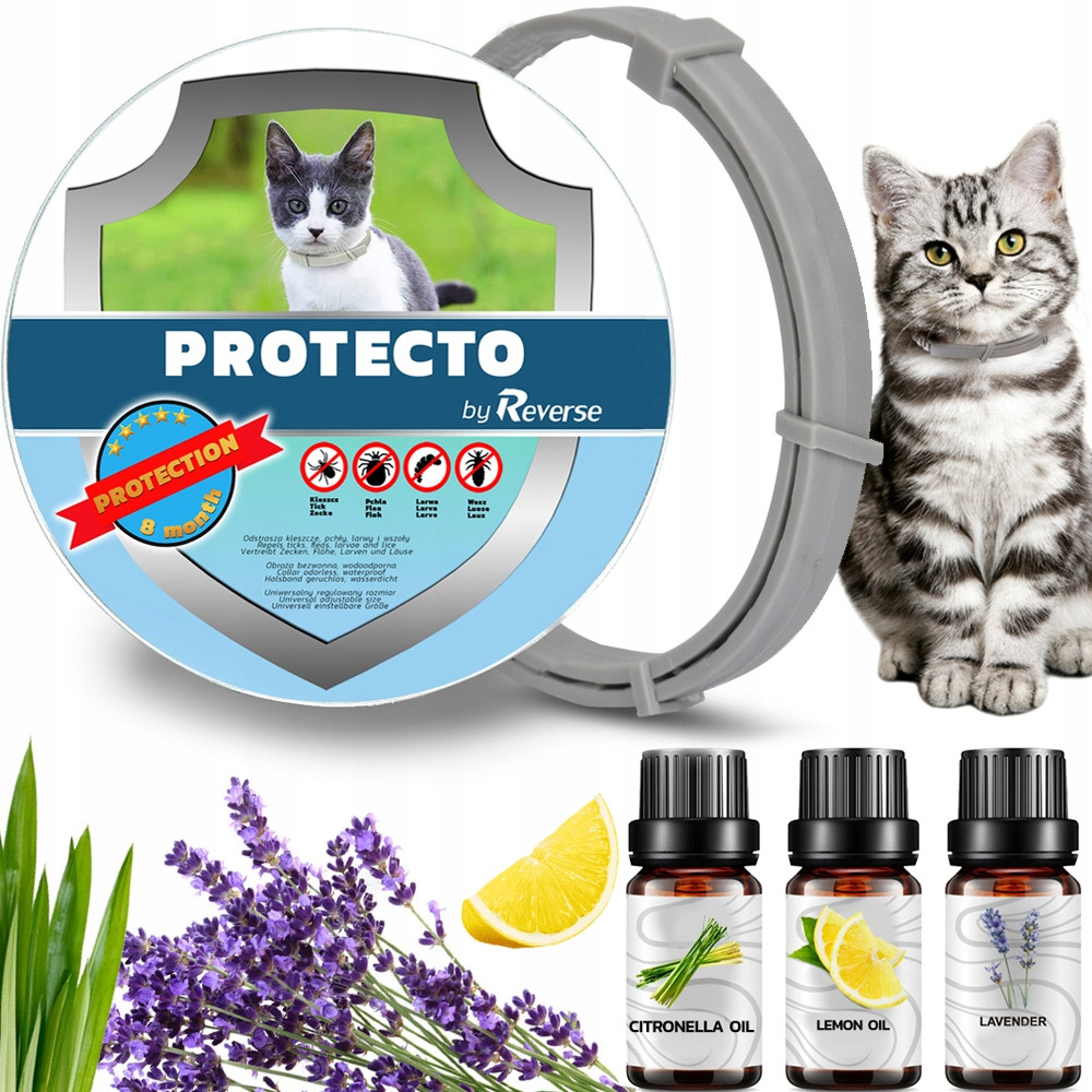 Obojek Pro Kočky Na Blechy Klíšťata Komáři Parazité 8 měsíců Univerzální