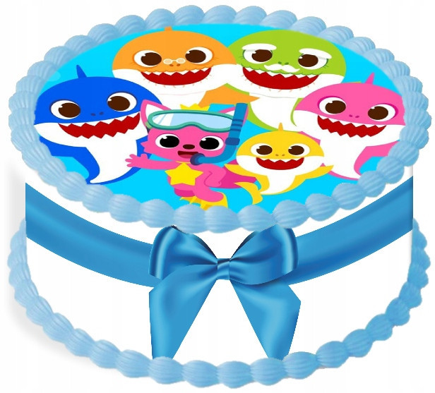 oplatek na dort 29 cm Baby Shark Narozeniny Party