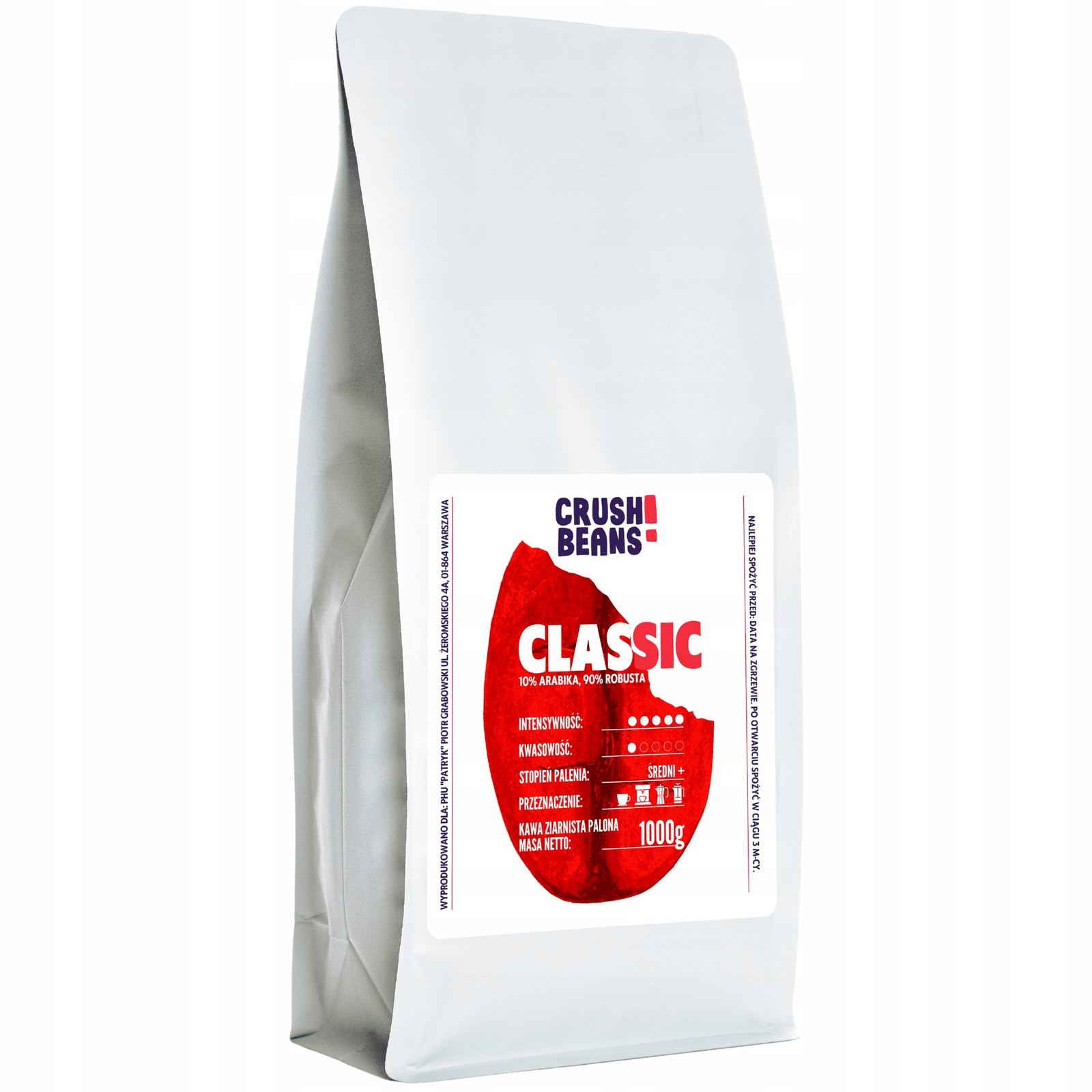 Zrnková káva 1kg Classic Crush Beans Mocna