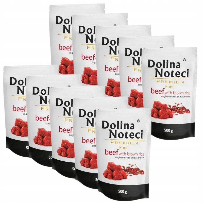 Dolina Noteci Premium Pure Hovězí s hnědou rýží 10x500g