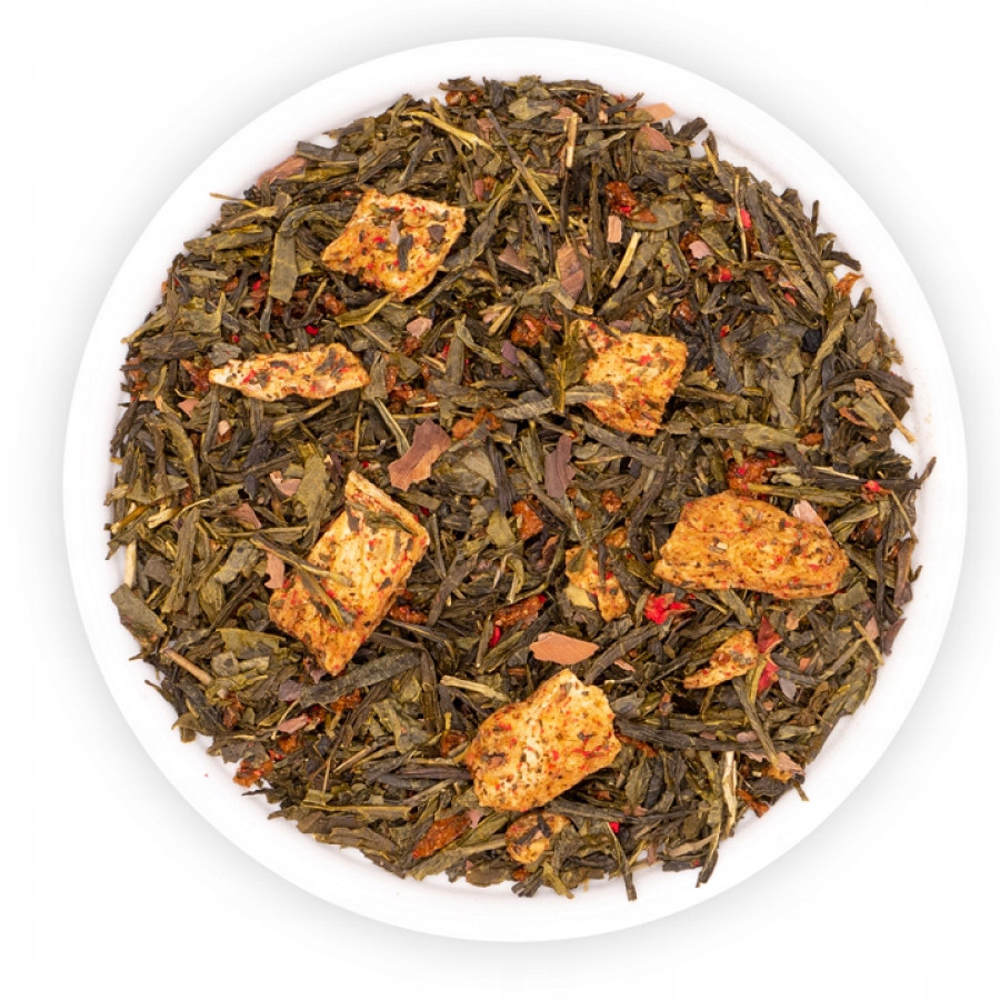 Čaj Zelený Listový Ananas Mango Granátové Jablko Lotos Papilio Teaverso 1000G