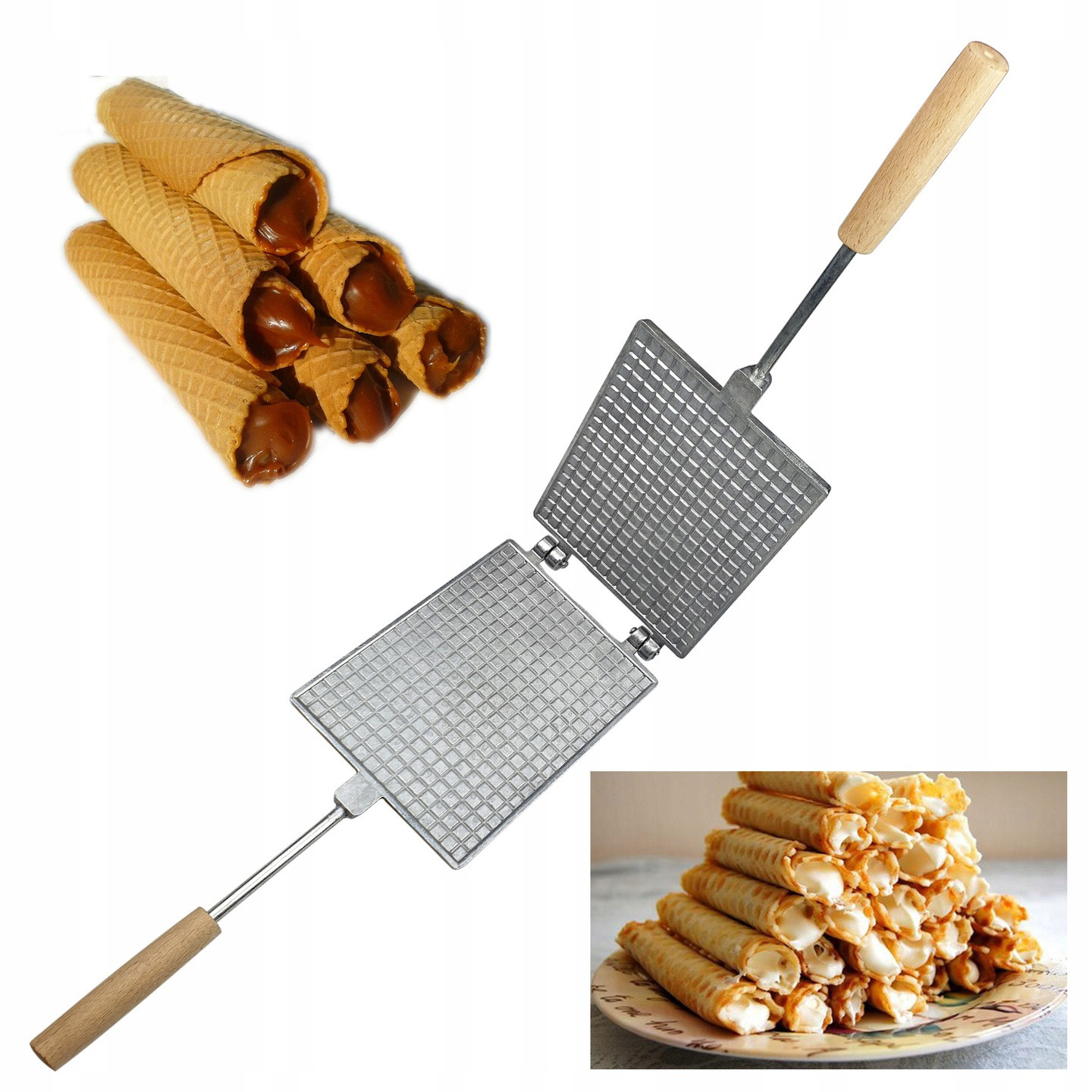 Forma Pánev Vaflovač Na Sušenky Trubičky Kornouty Oplatky Kw oříšků #76