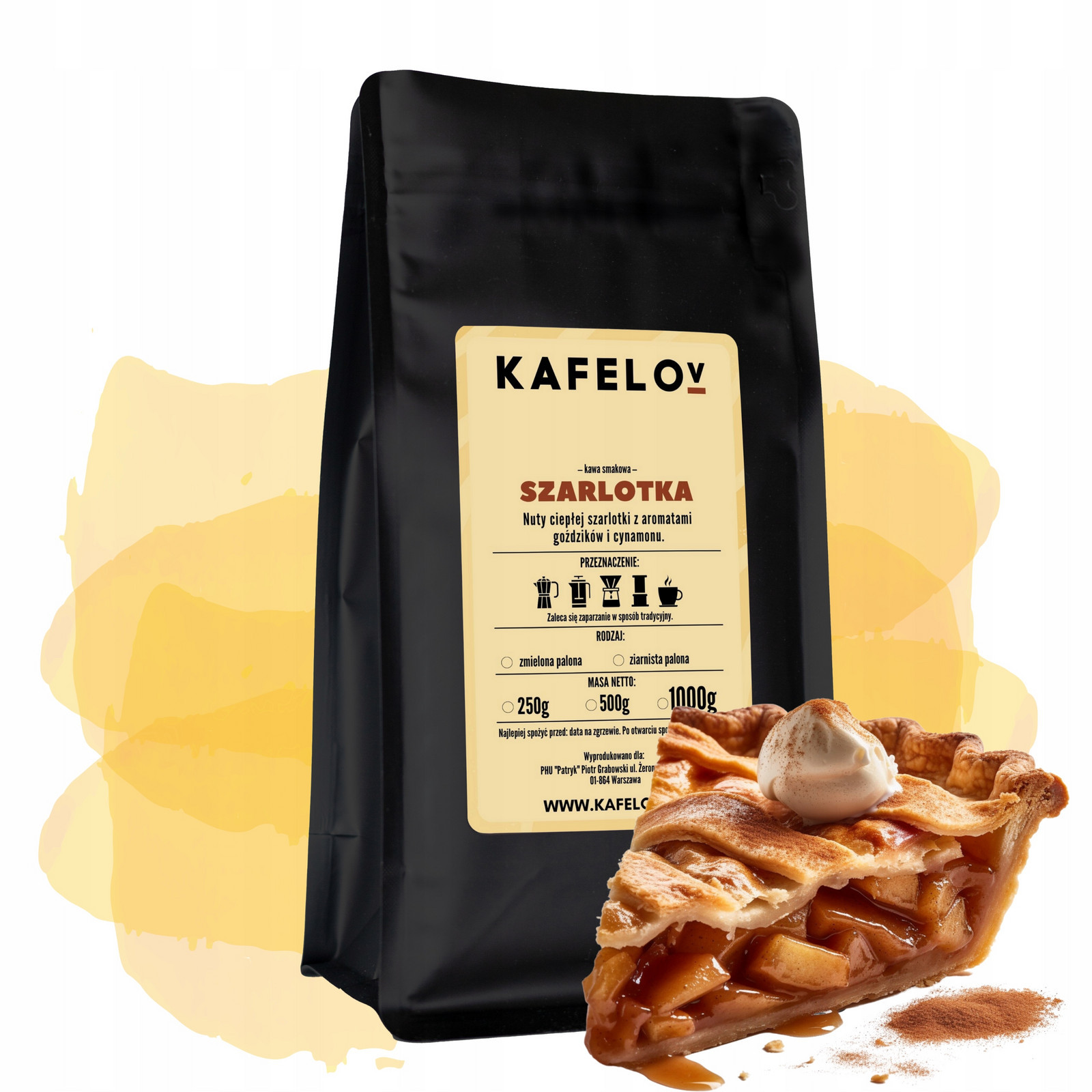 Káva ochucená zrnková 1 kg Jablečný Koláč