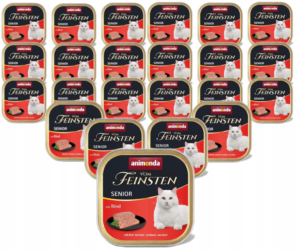 Mokré krmivo pro kočky Animonda Vom Feinsten Senior hovězí maso 25x100 g