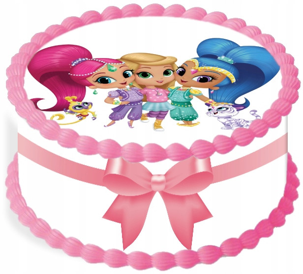 oplatek na dort 29 cm Shimmer A Shine Narozeniny