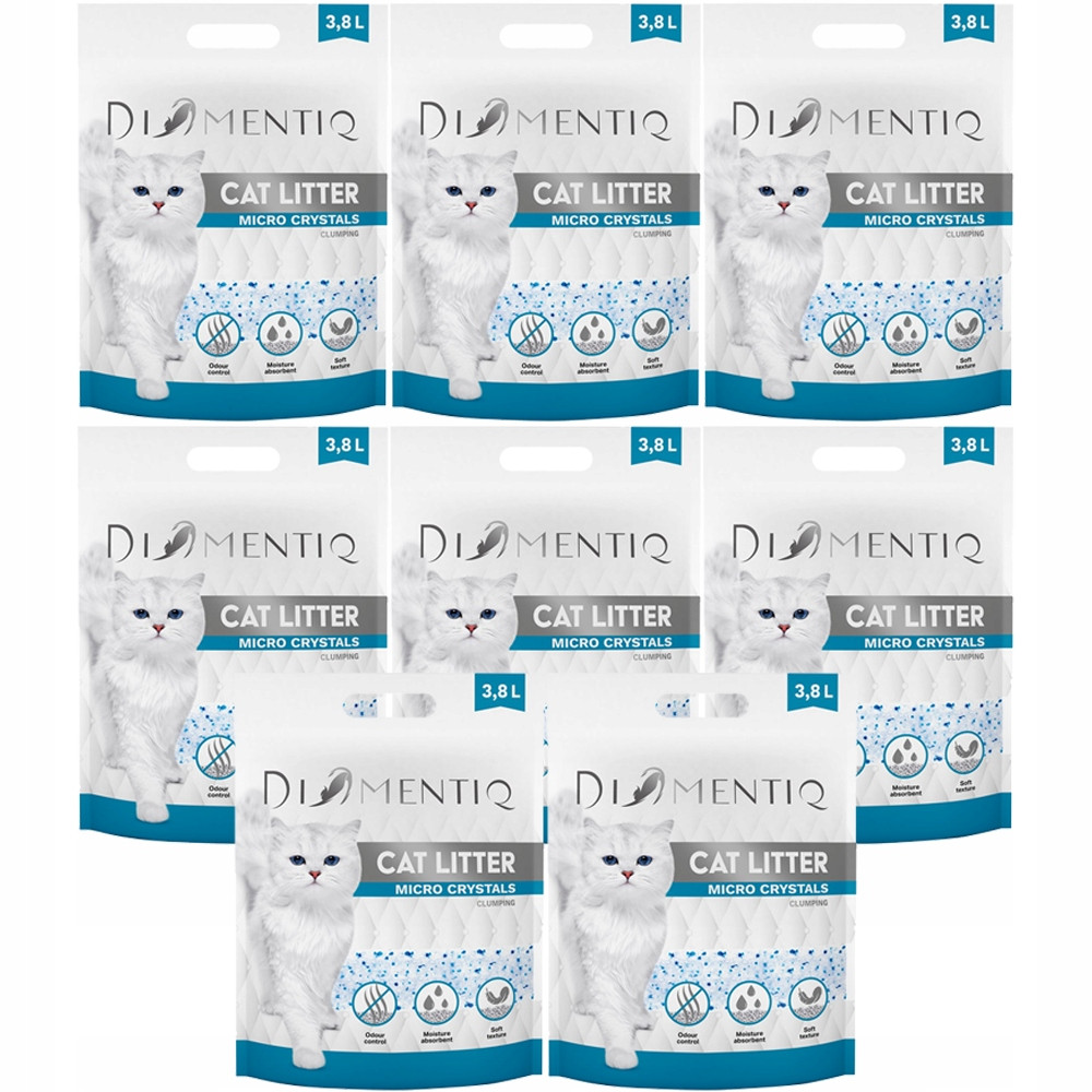 Silikonové stelivo pro kočky Micro crystals hrudkující 5x3,8L Diamentiq