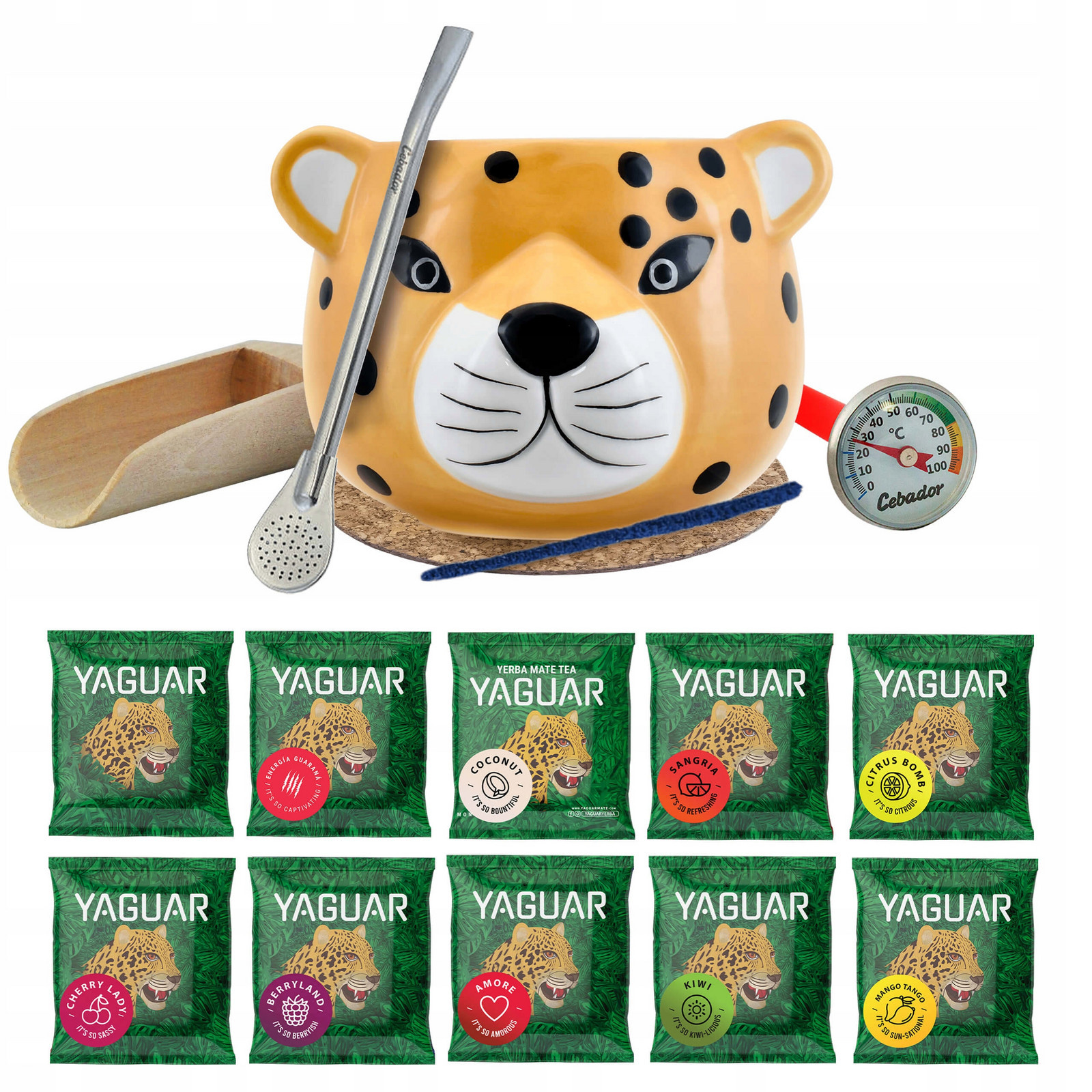 Yerba Mate 10x50g Tykwa Gatito Yaguar