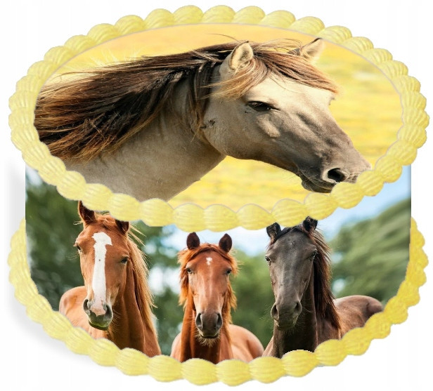 oplatek na dort 14 cm Zvířata Kůň Koník Narozeniny