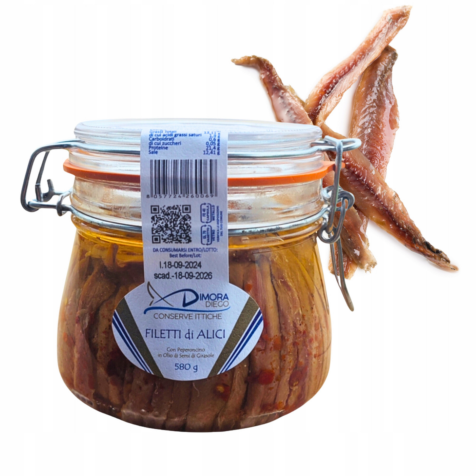 Tradiční Italské Filety S Ančovičkami Sicílie -580 g