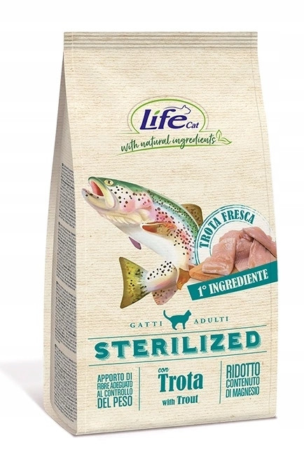 Life Cat Suché Krmivo 7,5kg Sterilizovaný Pstruh