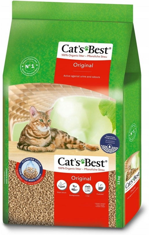 Jrs Cats Best Eko Plus Stelivo Dřevěné Hrudkující 30 l 13 kg