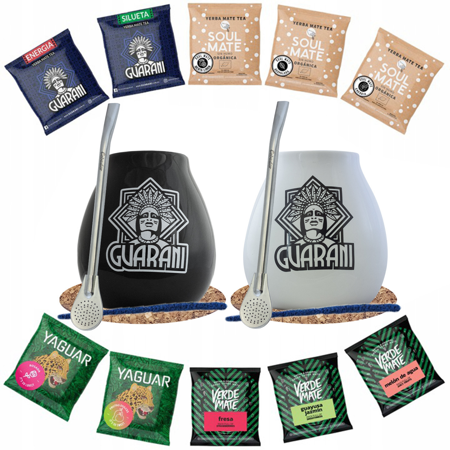 Sada pro dva Yerba Mate Matero Bombilla 10x50