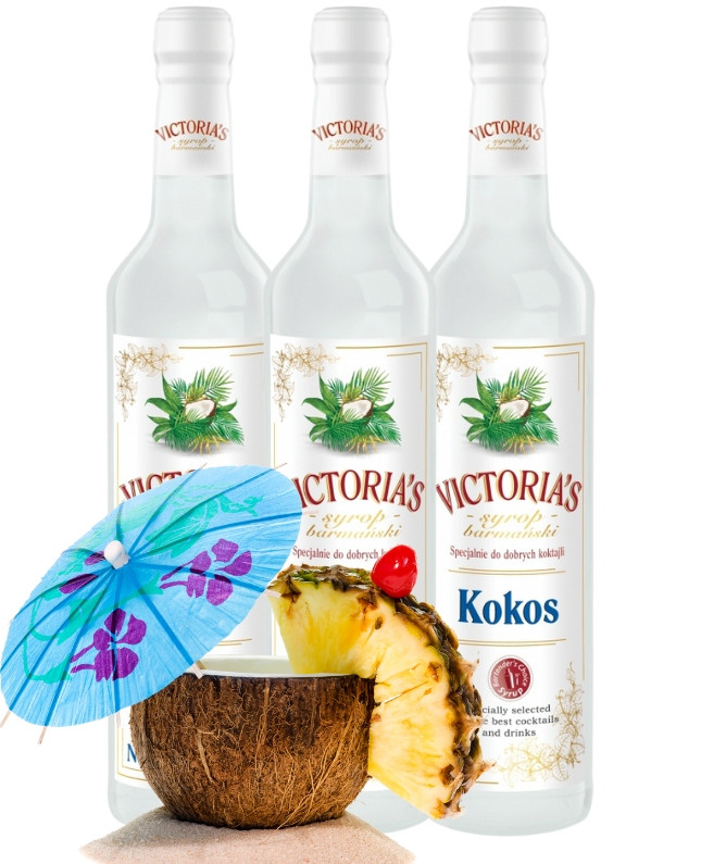 Barmanský sirup Kokos Victoria's koncentrát do nápojů kokosový Cymes 3x
