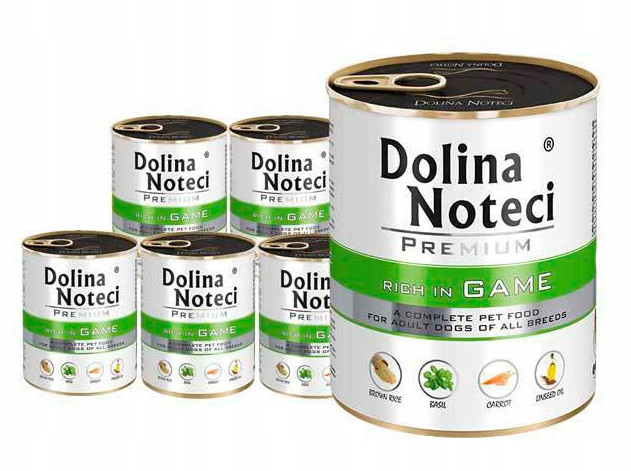 Dolina Noteci Premium bohaté na zvěřinu krmivo mokré pro psa 24x800g