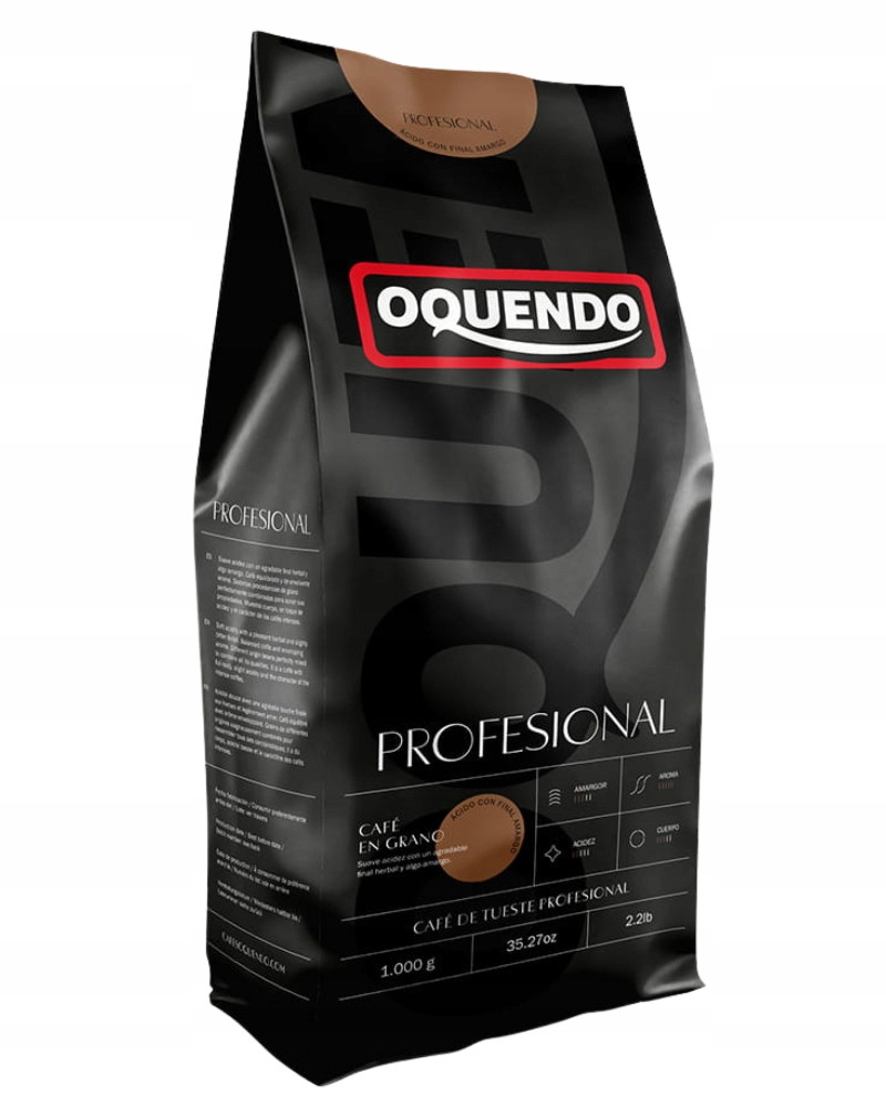 Káva zrnková Oquendo Profesional Torrefacto 1kg |metoda pražení na sladko