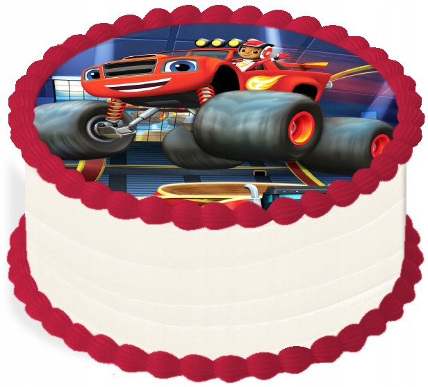 oplatek na dort 14 cm Blaze Stroje Narozeniny