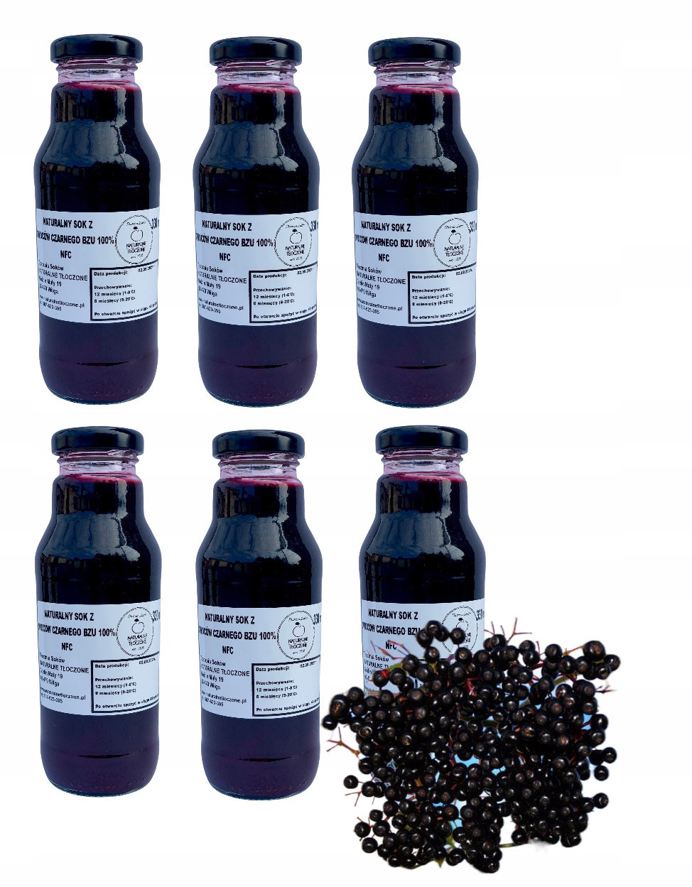 Šťáva z Černého Bzu 100% 6x 330 ml (lisovaná bez)