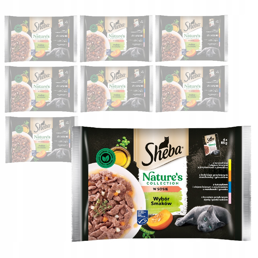 Sheba Nature's Collection 32x85g Mokré Krmivo Pro Kočky Drůbež A Ryba V Omáčce