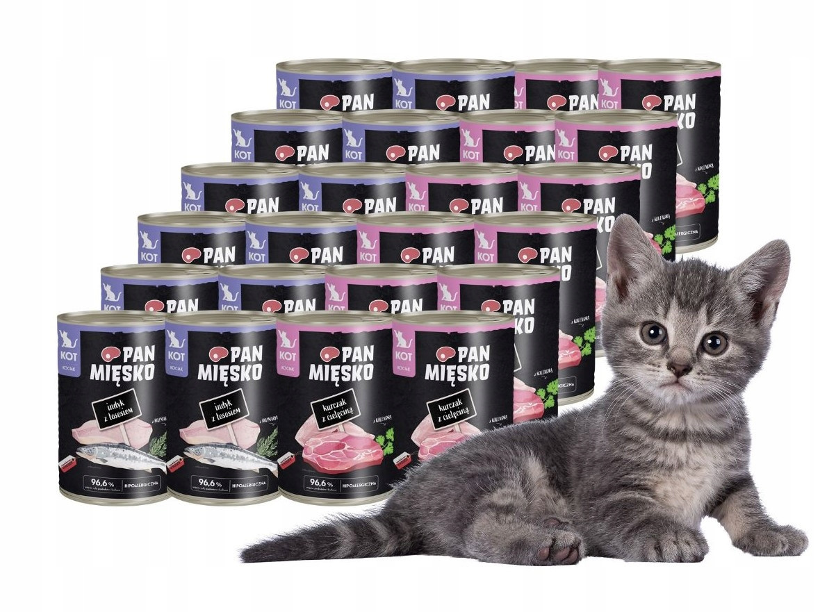 Pan Mięsko Krmivo mokré pro kočky Junior MIX Chutí 24x400g kotě