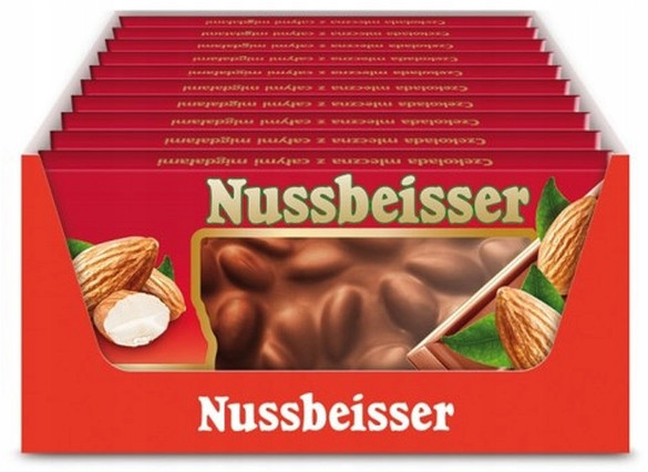 Nussbeisser čokoláda s ořechy 100 g x 20 kusů