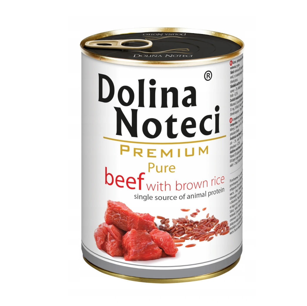 Dolina Noteci Pure Bohaté na hovězí maso a rýži 6x400g Monoproteinové