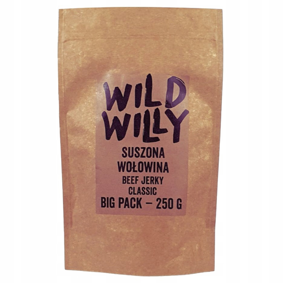 Sušené hovězí svačinka Wild Willy Beef Jerky s klasickou příchutí 250 g