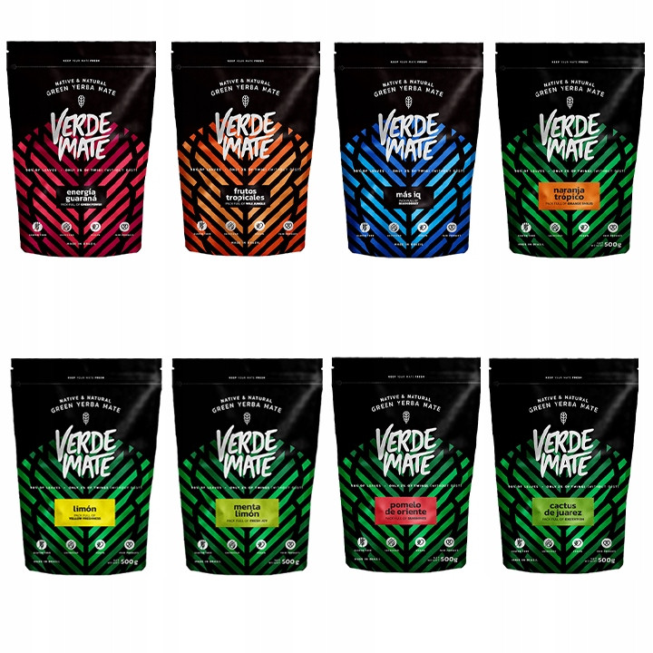 Sada příchutí Yerba Verde Mate Green 8x500g 4kg