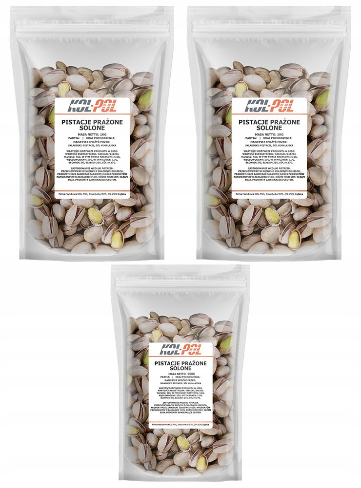 Pistácie Pražené Solené 2,5kg Přírodní čerstvé