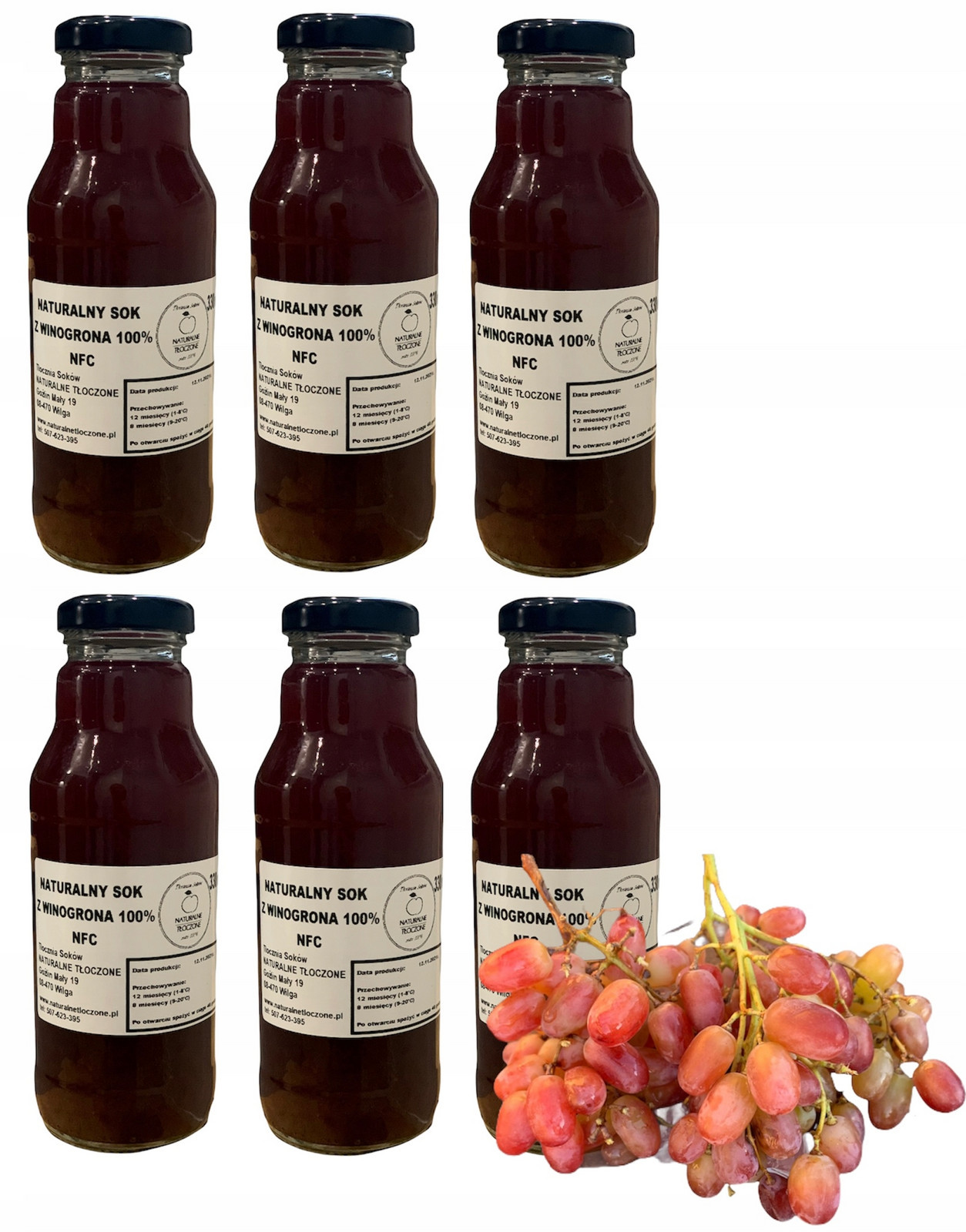 Šťáva z Hroznů 100% 6 x 330 ml (lisovaná, Nfc)