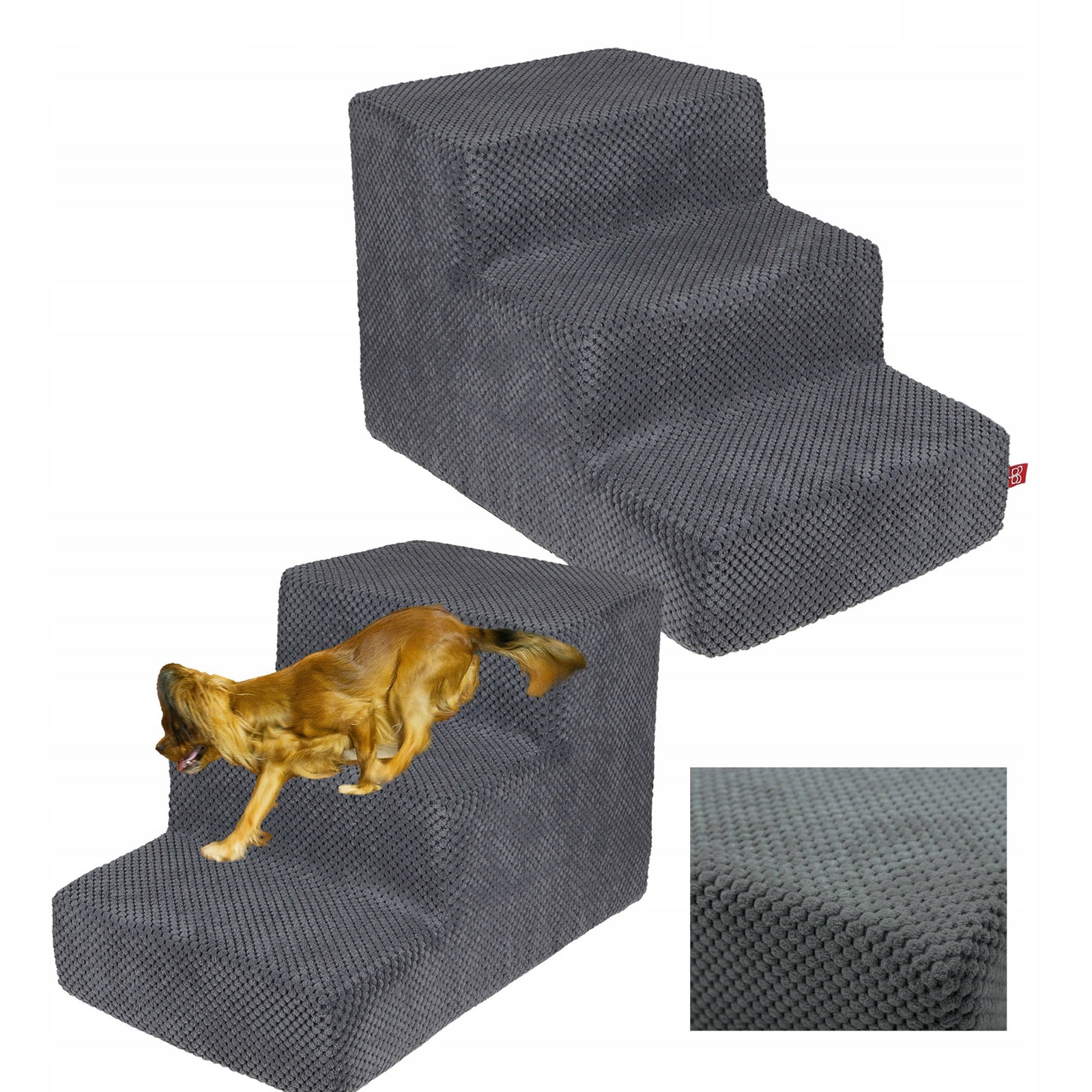 Schody pro psa kočku Rampa 40 cm 3 stupně Schody Plošina Protiskluzová