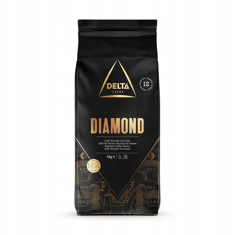 Káva 100% Arabica zrnková tradičně pražená Diamond 1kg Delta