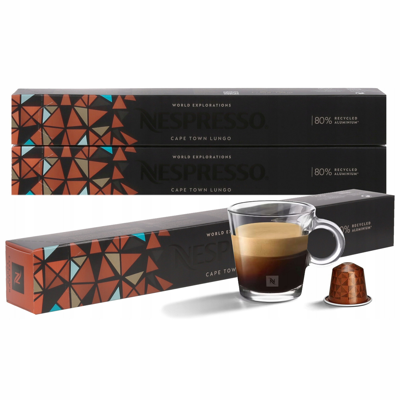 Káva v kapslích s příchutí Cape Town Lungo Nespresso 30 kapslí