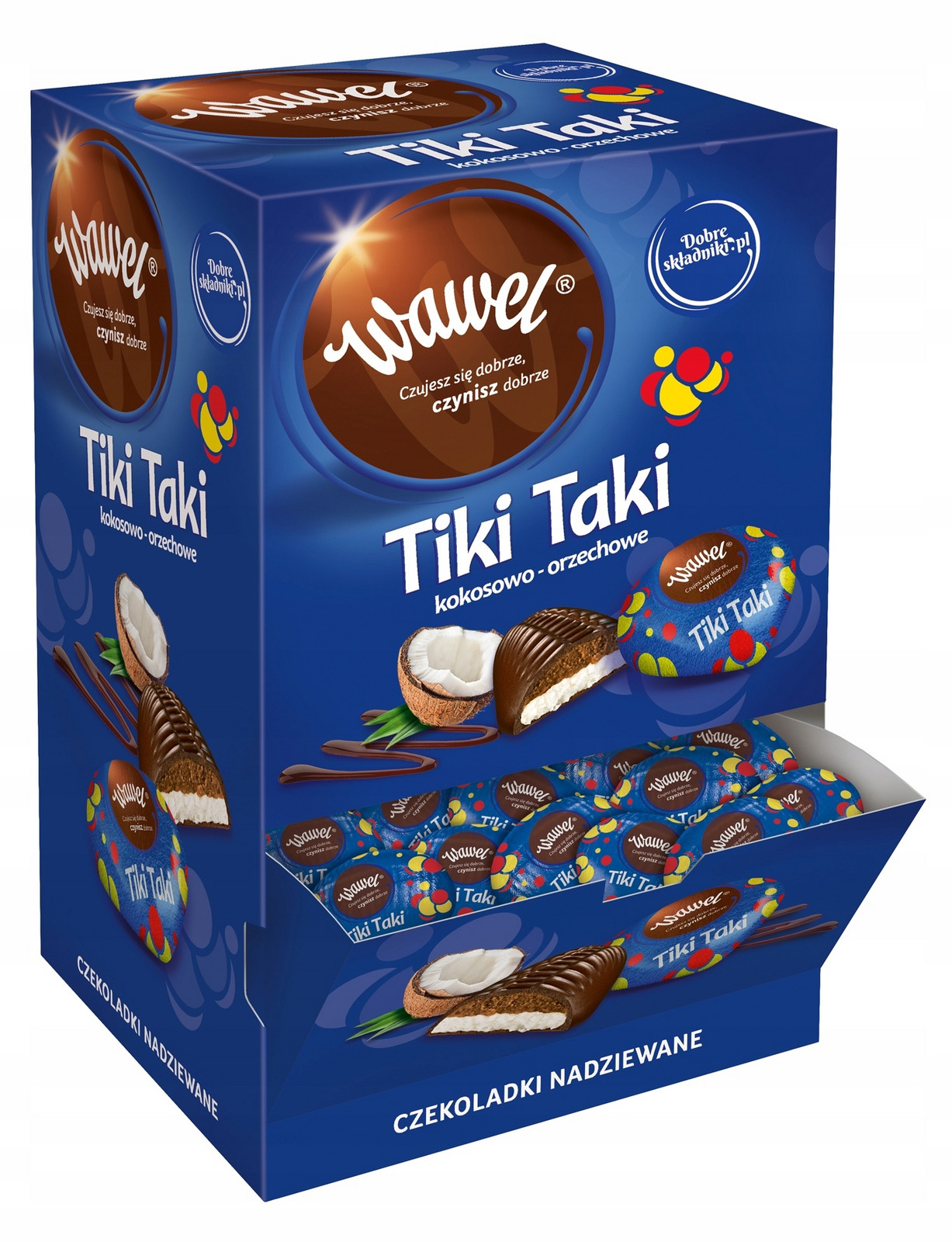 Wawel Tiki Takové kokosovo-oříškové plněné čokolády 2,2 kg
