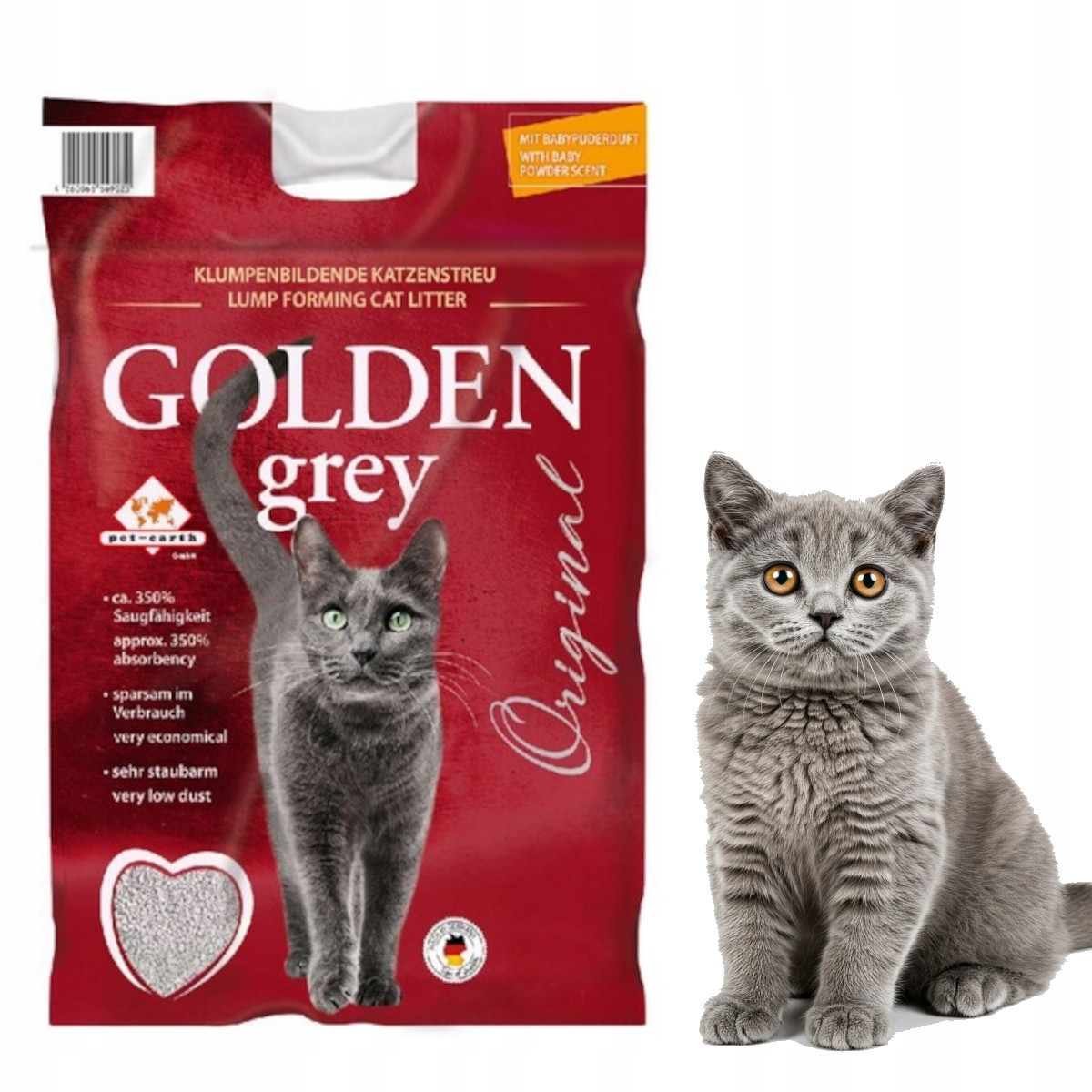 Stelivo pro kočky Golden Grey 7kg