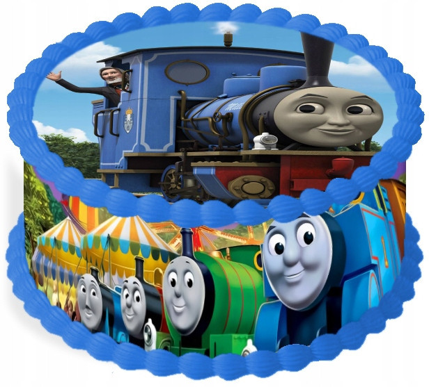 oplatek na dort 20 cm Tomáš a přátelé Narozeniny