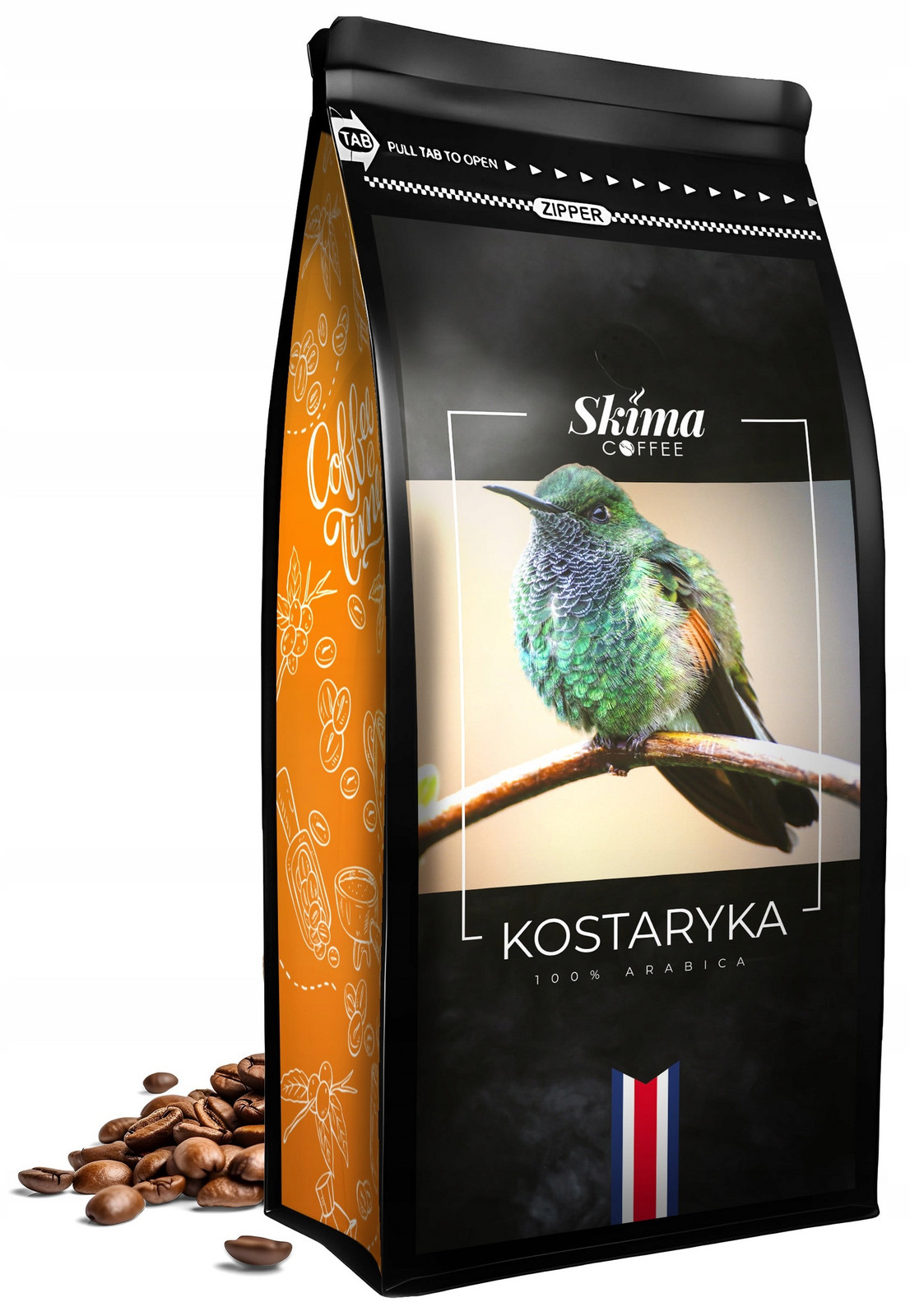Káva zrnková 1kg Kostarika 100% Arabica Čerstvě pražená do kávovaru +dárek