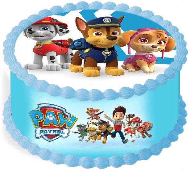 oplatek na dort 14 cm Tlapková patrola Paw Narozeniny