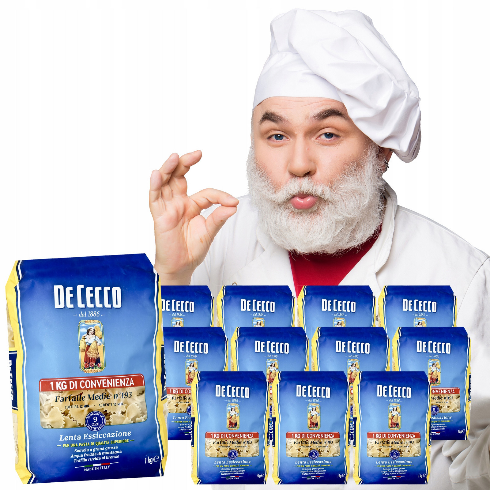 Těstoviny Farfalle Mašle De Cecco 12X1KG