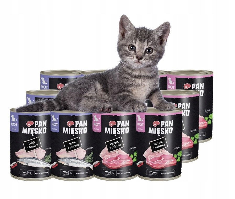 Pan Mięsko Krmivo mokré pro kočky MIX Chutí 12x400g kotě