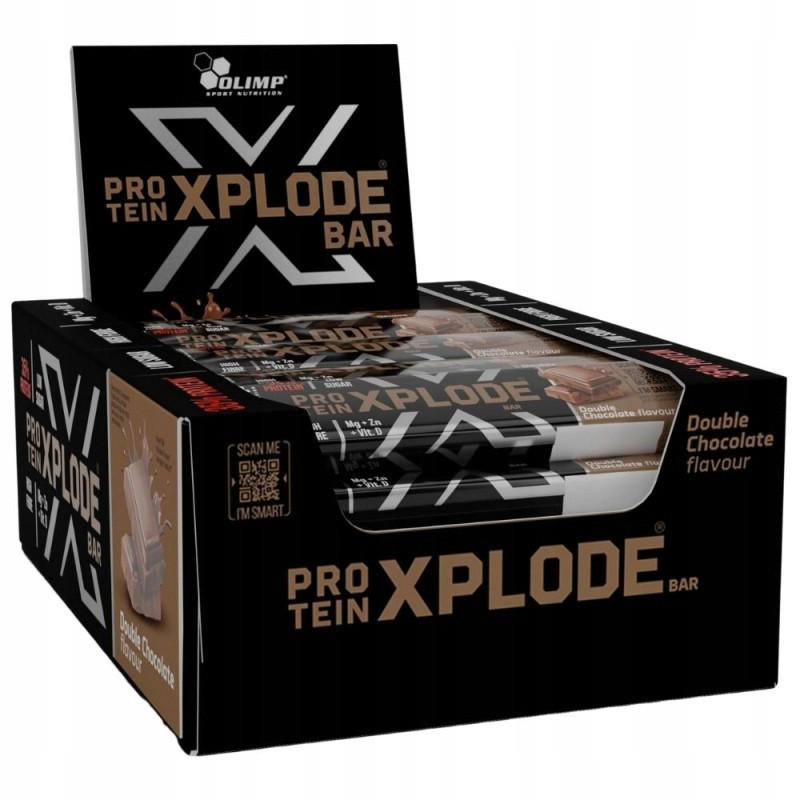 25x Olimp Protein Xplode Double Chocolate Tyčinka na Svalovou hmotu 40g