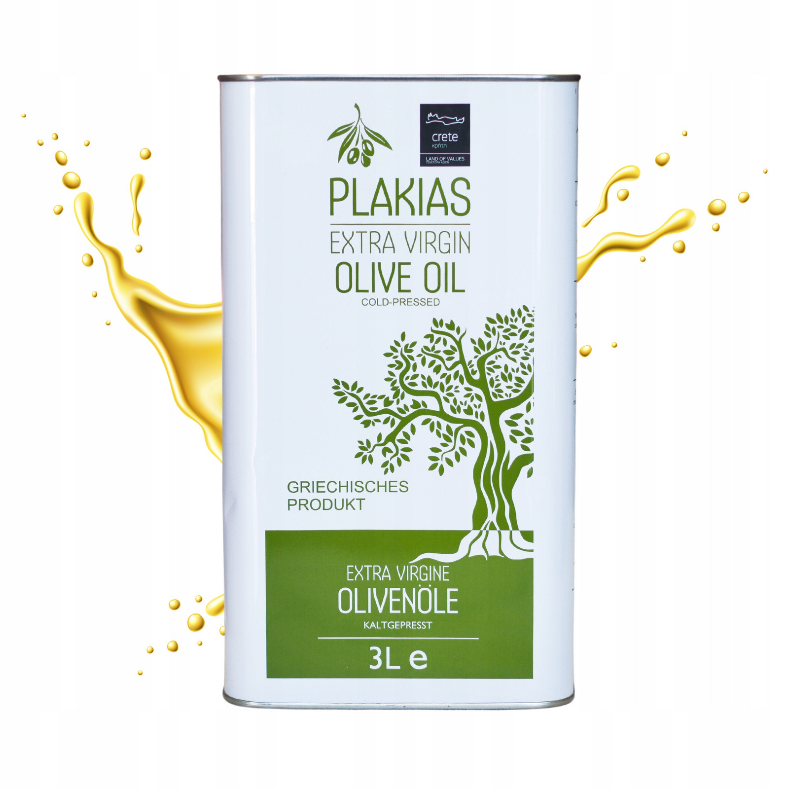 Řecký olej Plakias Extra Virgin z Kréty (3 l)