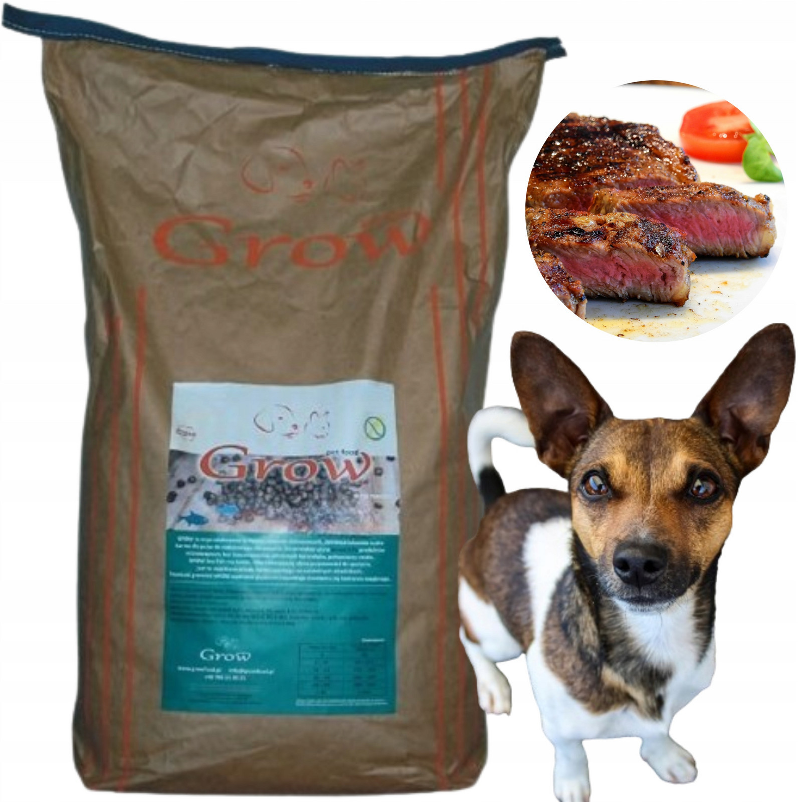 Grow Kuřecí Losos Dospělý S/m Suché Krmivo pro psa Adult Dog Chicken 7 kg