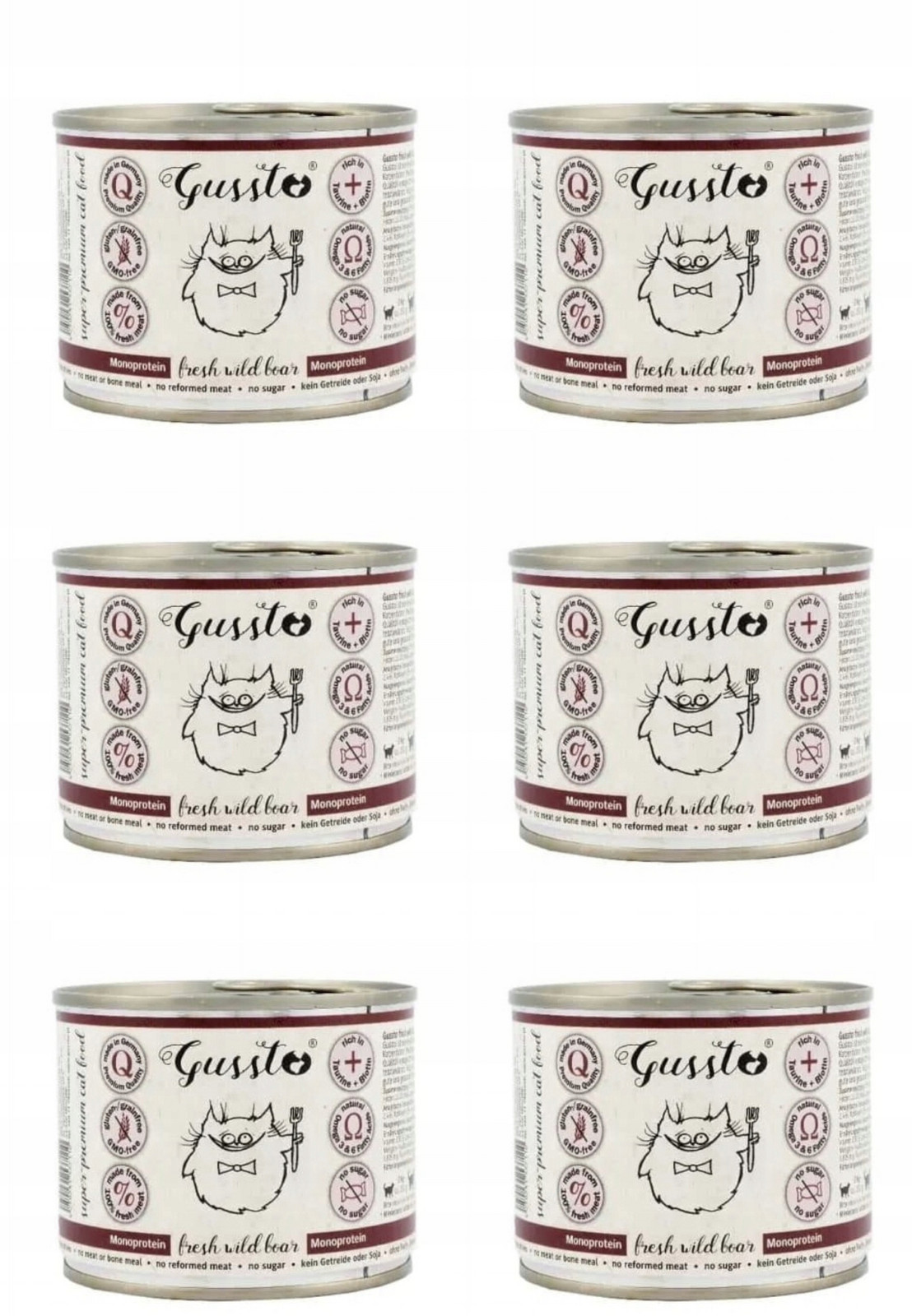 Gussto Fresh Wild Boar Zvěřina 6x200g