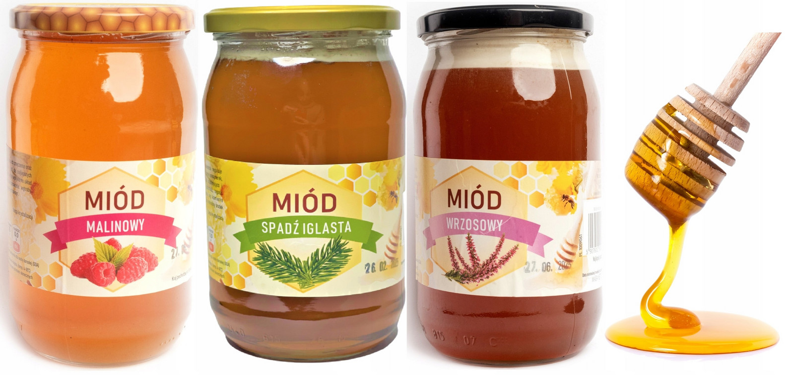 Malinový Med Spaď Jehličnan Vřesová Sada Nektar Pl 1,1 kg Bonus