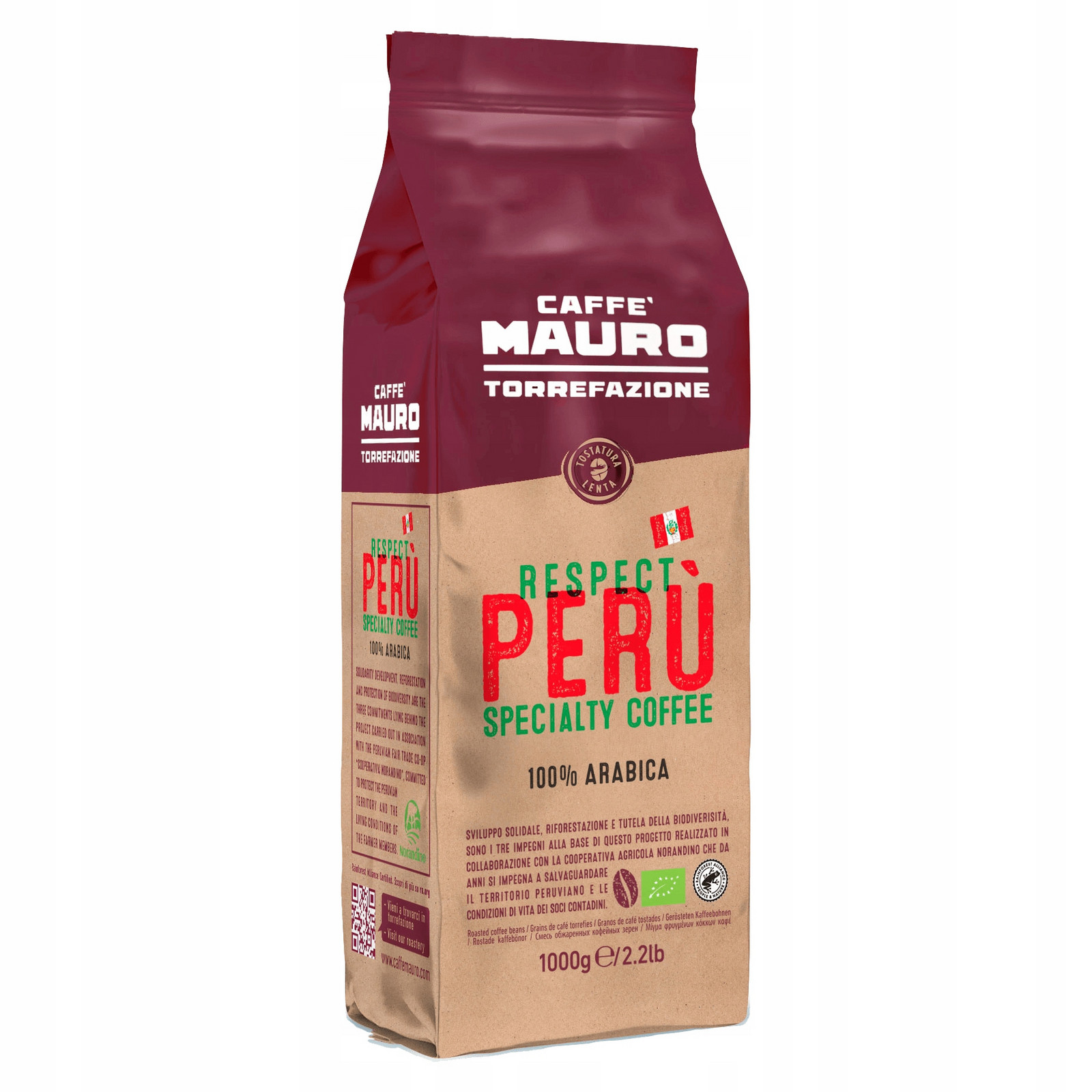Caffe Mauro Bio Respect Peru 1kg káva káva 100% Arabica