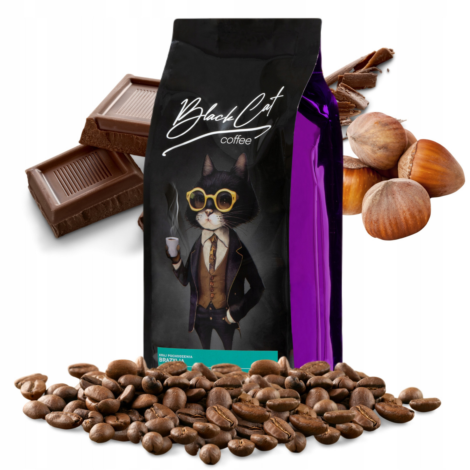 Káva zrnková Kyselá Black Cat Arabica 1000g rodinný rituál káva vůně