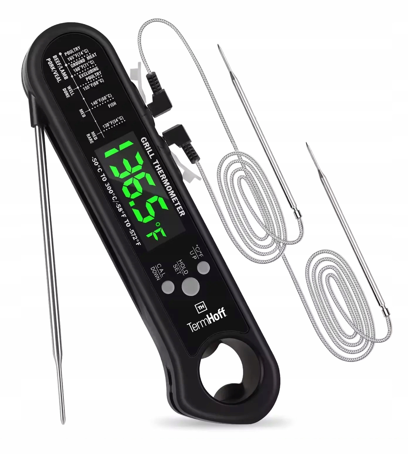 Digitální skládací kuchyňský teploměr 3 sondy Bbq Grill TermHoff TH-07 Triple
