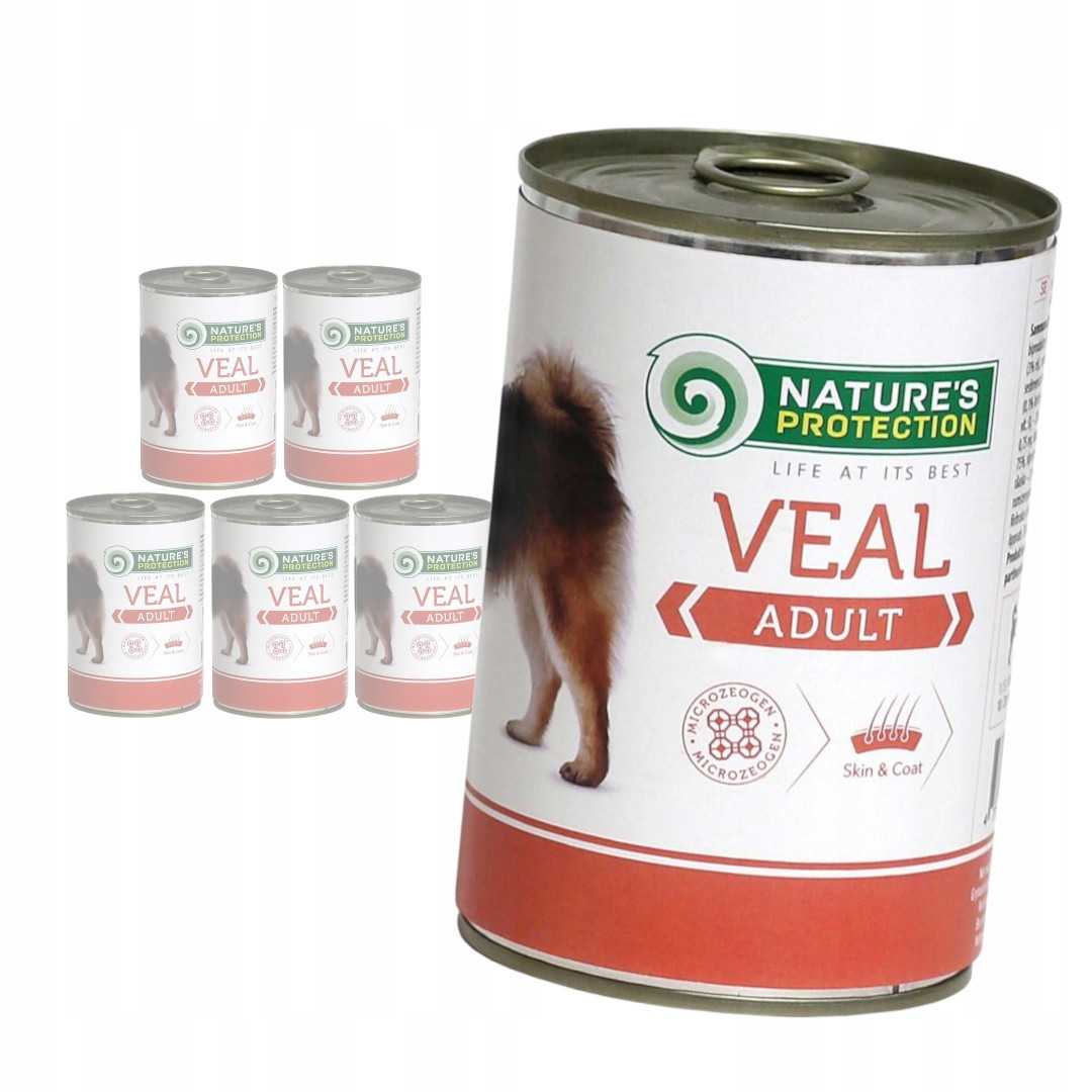 Nature's Protection Adult Veal 6x400g Vlhké Krmivo pro psy s telecím masem