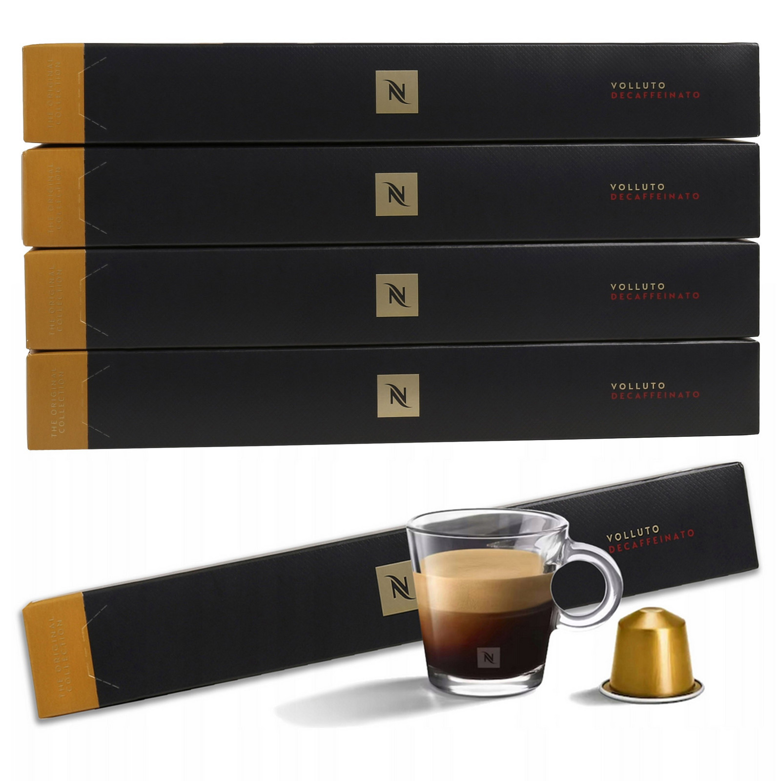 Káva v kapslích s příchutí Volluto Decaffeinato Nespresso 50 kapslí